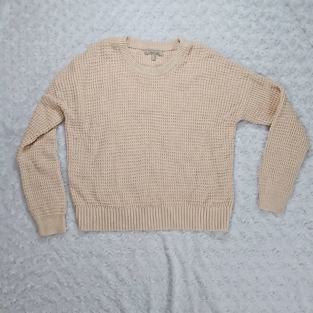 Banana Republic Womens Sweater Knitted Long Sleeve Crew Neck Cream Large